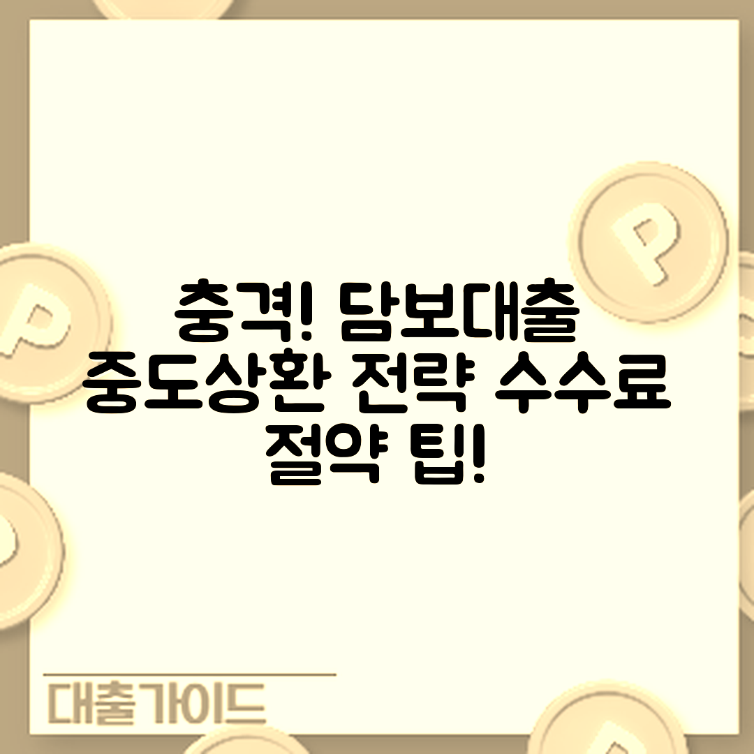 충격적인 주택담보대출 중도상환 전략과 수수료 절약 팁!