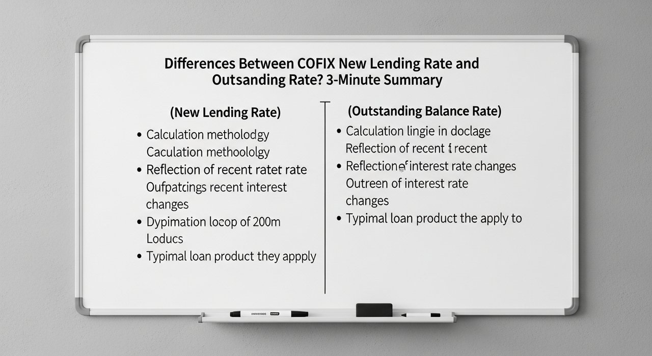 코픽스 신규취급액 기준이랑 잔액기준 차이가 뭔가요? 3분 핵심 정리