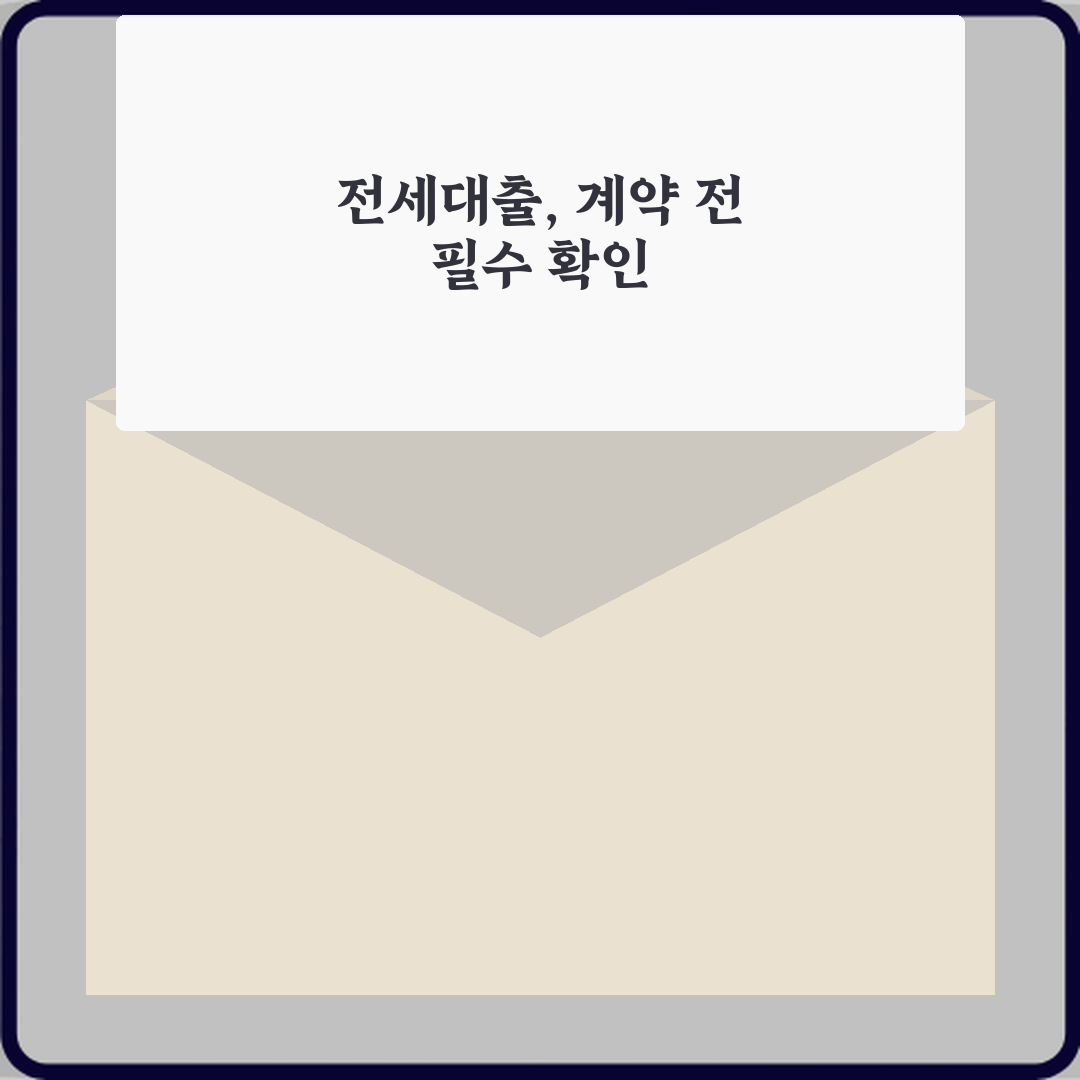 전세계약서 작성 전에 전세대출 가능 여부부터 확인해야 하나요? 5가지 핵심 정리